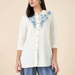 Akkriti by Pantaloons White Printed Tunic image 4