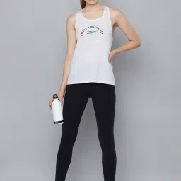 Reebok White Printed Tank Top image 4