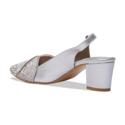 Eridani Women's Zohra Silver Back Strap Sandals image 4