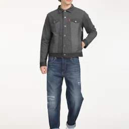Levi's Black Cotton Regular Fit Jacket image 4