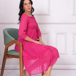 OH MI DIOS Square Neck Fit & Flare Dress-picture-26