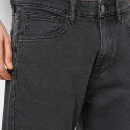 celio celio* Black Slim Fit Lightly Washed Jeans image 4