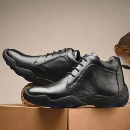 Hitz Men's Black Derby Boots-picture-21