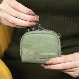 Accessorize London Green Textured Pouch-image-64