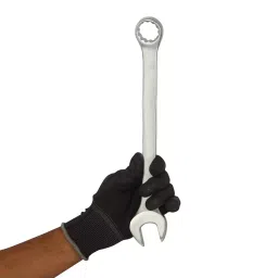 Mansarovar 34 mm Chrome Vanadium Steel Combination Open & Ring End Spanner Jumbo, No.14-E image 5