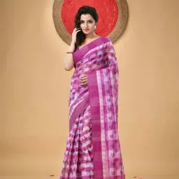 Desh Bidesh Purple Cotton Printed Saree-picture-28