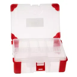 RS PRO 10 Cell Transparent Red Polypropylene, Adjustable Compartment Box, 60mm x 170mm x 130mm Model No 1246591 image 5