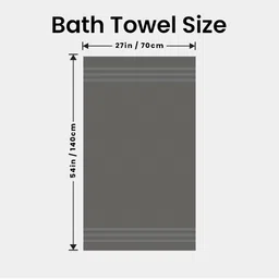 LUXEHOME INTERNATIONAL Grey 2 Pieces Bamboo 670 GSM Bath Towels image 4