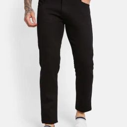 Octave Black Cotton Regular Fit Jeans-picture-39