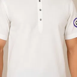 Sanaatani Printed Cotton Thread Work Mandarin Collar Kurta image 3