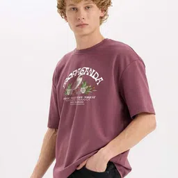 MISCHIEF MONKEY Men Graphic Printed Round Neck Cotton Oversized T-shirt image 5