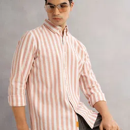 Thomas Scott Men Premium Slim Fit Striped Casual Shirt-image-79