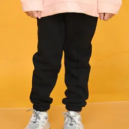 Anthrilo Solid  Fleece Joggers - Black-picture-18