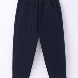 Zero Male Interlock Knit Full Length Solid Color Lounge Pant - Navy-picture-4