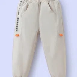 Mark & Mia Cotton FullLength Trousers with Text Print - Off White-picture-19