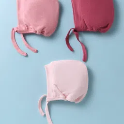 Simply Interlock Knit Solid Colour Caps Pack Of 3 Multicolour - Diameter 15.5 cm-picture-10