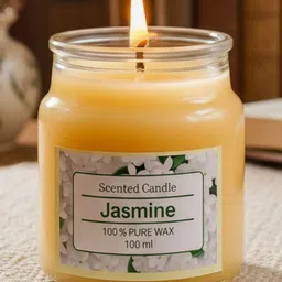 Garden Deco Jasmine Jar Scented Aromatherapy Candle image 3