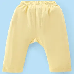 Babyhug Full Length Diaper Leggings Pack of 3 Unicorn Printed - Pink & Yellow image 5