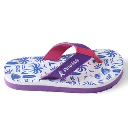 Pine Kids Slip Ons Flip Flops with Beach Theme Print - Blue image 5