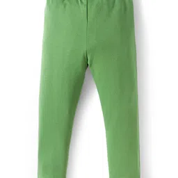 Babyoye 100% Cotton With Eco Jiva Finish Full Length Leggings Floral Print Pack Of 2 - Green & Beige image 5