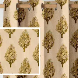 Aura Brown2 Pieces Door Curtain-picture-15