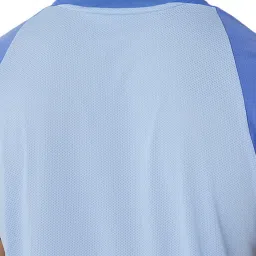 Asics Mid Blue Regular Fit Colour Block Sports T-Shirt image 4