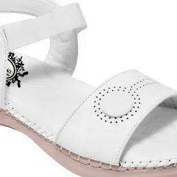Shoetopia Women's White Ankle Strap Sandals image 4
