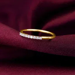 GIVA 14K Yellow Gold Sparkling Diamond Ring,Fixed Size,Indian - 12, US - 6 for Women-image-54