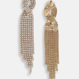 Sohi Silver Plated Designer Stone Party Dangler Earrings image 4