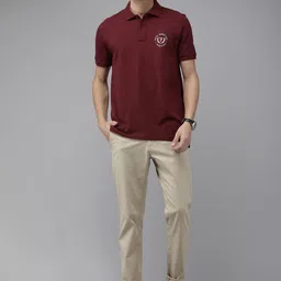 van heusen innerwear Van Heusen Pure Cotton Applique Polo Collar T-shirt image 5