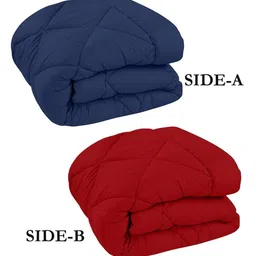 CHICERY Blue & Red Geometric Heavy Winter Single Bed Comforter image 3