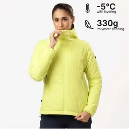 FORCLAZ By Decathlon Yellow Plain Padded Jacket image 4