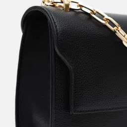 Kazo Black Solid Small Sling Handbag image 4