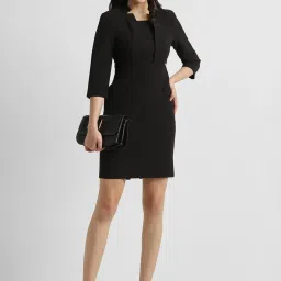 Allen Solly Black Regular Fit A Line Dress image 4