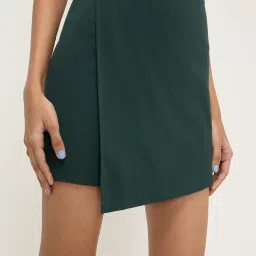 nuon women Nuon by Westside Dark Green High-Rise Skort image 4