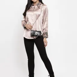 KASSUALLY Beige Relaxed Fit Shirt image 4