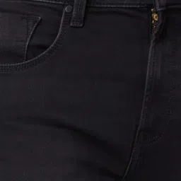 Spykar Black Cotton Regular Fit Jeans image 4