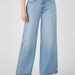 Wrangler Light Blue High Rise Flaired Fit Jeans-picture-15