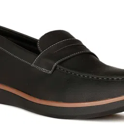 Bata Men's CALVIN MOC Black Loafers image 4