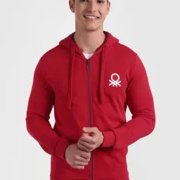 United Colors of Benetton Red Hooded Sweatshirt-picture-13
