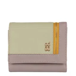 Baggit Purple Paneled Tri-Fold Wallet for Women-image-12