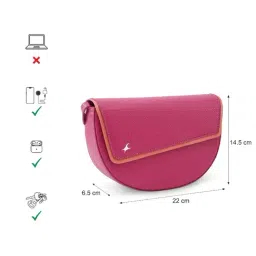 Fastrack Pink Solid Small Sling Handbag image 4