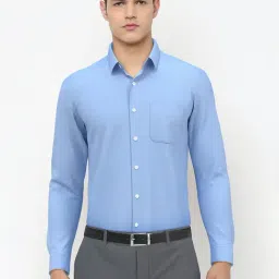Peter England Blue Regular Fit Shirt-picture-37