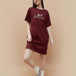 Ginger by Lifestyle Red Plain A-Line Dress image 4