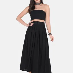BUYNEWTREND Black Mid Rise Palazzos image 4
