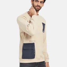 Octave Natural Regular Fit Self Pattern Sweatshirt image 4