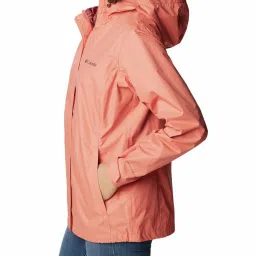 Columbia Orange Hooded Raincoat Jacket image 4