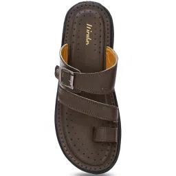 Hirolas Men's Brown Toe Ring Sandals image 4