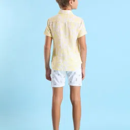 u.s. polo assn. US Polo Kids Boys Yellow Cotton Printed Shirt image 4