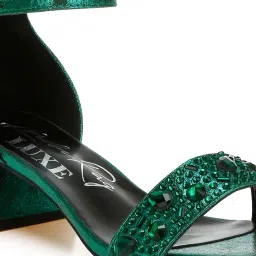 London Rag Women's Green Ankle Strap Sandals image 4